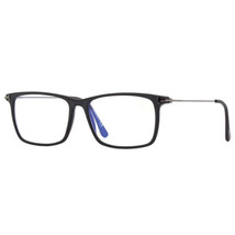 TOM FORD FT5758-B 002 Matte Black/Shiny Ruthenium/Clear Blue Light Block... - $141.40