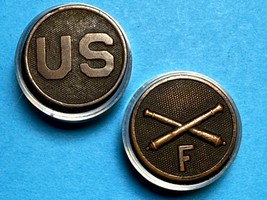 CIRCA 1910-1937, U.S. AND ARTILLERY, F BATTERY, COLLAR DISKS TYPE I, ENL... - €12,96 EUR