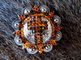 4 Conchos Rhinestone Horse Saddle Western Rodeo Bridle Berry CO431 - $455.59 MXN