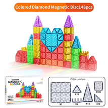 148pcs Magnetic Tiles Set Colorful Blocks 3D Diamond Building Educationa... - £109.32 GBP