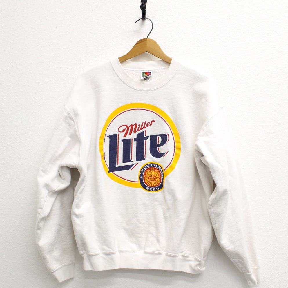 Primary image for Vintage Miller Lite Beer Sweatshirt Large