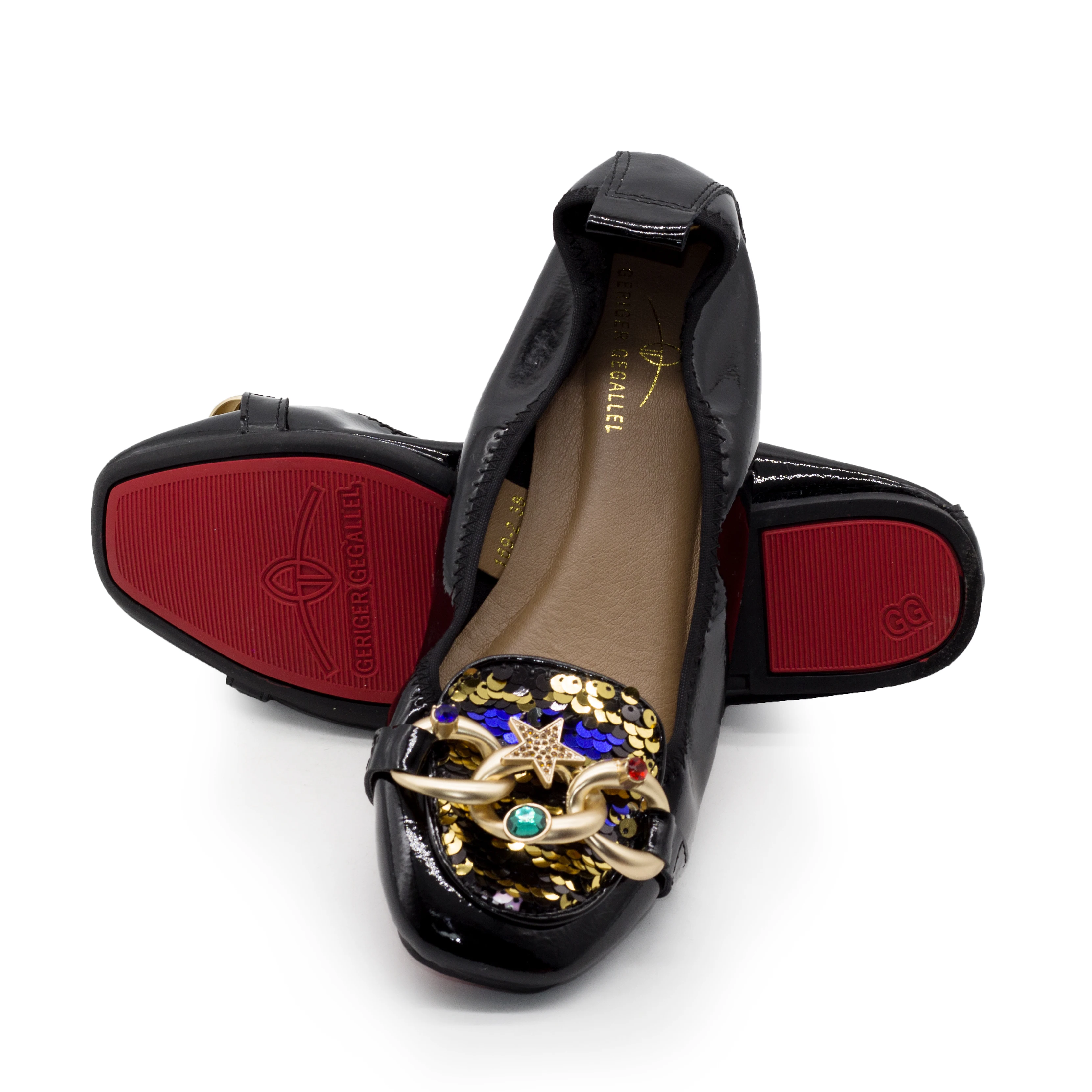  Ballet Flats for Women Sequin Flexible Women&#39;s Flats Round Toe Width Plus Size  - £190.90 GBP