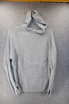 Artisan NY Gray Hooded Cotton Knit Sweater Trendy Size XS - $21.38