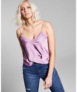 MSRP $29 And Now This Womens Twisted Lace-Trim Camisole Purple Size Small - $18.56 CAD