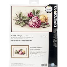 Dimensions &#39;Rose Cuttings&#39; Floral Counted Cross Stitch Kit, 14&#39;&#39; x 9&#39;&#39;, ... - £31.84 GBP