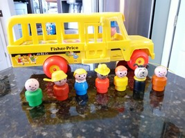 Vintage Fisher Price Little People #192 School Bus 1984 INCOMPLETE - £37.73 GBP