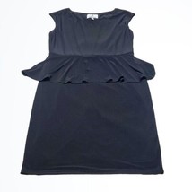 Ronni Nicole Stretchy Peplum Waisted Knee Length Black Sleeveless Dress Size 10 - £24.96 GBP