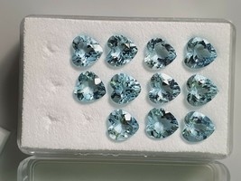 23.60 carat Natural Aquamarine pair Heart loose gemstone from Brazil US ... - $2,338.20