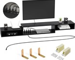 Fabato 59&quot; Wall Mounted Media Console Cabinet Shelf Under Tv For Cable B... - £71.88 GBP