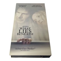 What Lies Beneath VHS 2001 thriller stars Harrison Ford Michelle Pfeiffer VTG - £6.77 GBP