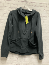 All in Motion Women Microfleece Pullover Sweatshirt Black 1/2 Zip Pocket... - $7.91