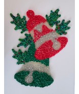 Vintage Melted Plastic Popcorn Christmas Red Green Bells Decoration - $34.70 CAD