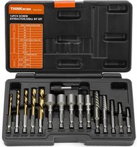 THINKWORK Easy Out Screw Extractor Set, Broken Bolt Extractor Kit,, 16 P... - £16.43 GBP