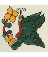 Mexican Talavera Ceramic Tiles Talavera Handcrafted - Butterfly3 -  (you... - $199.00