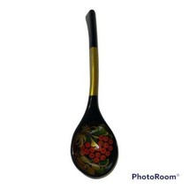 Vintage Russian Folk Art Painted Serving Spoon Ladle Khokhloma Collectible Spoon - £13.97 GBP