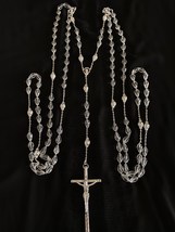 Silver Toned Wedding Rosary Lasso with Faceted Crystals and Silver Beads... - $84.84 CAD