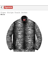 SUPREME Tiger Stripe Track Jacket White &amp; Black Size: Small/ FREE PRIORITY - £247.23 GBP