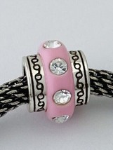 Brighton ABC Dazzle Spacer Pink Bead, J9084, Silver Finish, New - £9.49 GBP