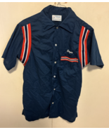 Vtg 50s  Bowling Shirt  Small USA Chain Stitch Pool Hall Grunge 60s - $120.50 CAD