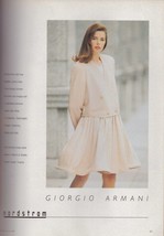1988 Giorgio Armani Nordstrom Sexy Brunette Vintage Fashion Print Ad 1980s - £5.26 GBP