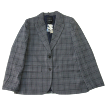 NWT J.Crew Sommerset Blazer in Heather Grey Plaid Italian Wool Jacket 14 - £115.02 GBP