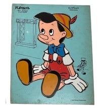 Vintage Playskool Walt Disney 8-Pc. Wooden Puzzle Pinnocchio - $11.88