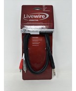 Livewire Essential Interconnect Y-Cable 1/4&quot; TRS Male to RCA Male 6 ft. ... - £10.89 GBP
