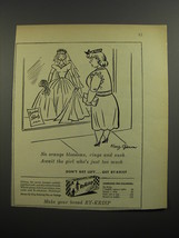 1954 Ry-Krisp Wafers Ad - cartoon by Mary Gibson - No orange blossoms, rings - £14.61 GBP