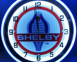 Shelby Snake Blue Double Neon Clock 19&quot; - £228.99 GBP