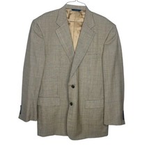 Saks Fifth Avenue Armani Collezioni Men Wool Linen Blazer Stripe Jacket 40R Tan - £43.97 GBP