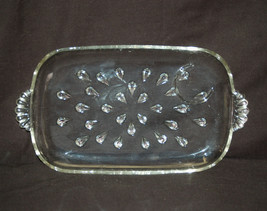 Old Vintage Hazel Atlas 1950s Informal Snack Tray Party Dish Teardrop Pattern - £11.83 GBP