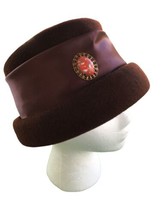 Vintage brown 100% wool felt Cloche women&#39;s hat Union-made 1950s - £16.34 GBP