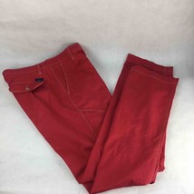 Travis Brooksfield Mens Chino Pants Red Action Tailored Zip Fly 100% Cot... - £7.96 GBP