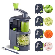 Vegetable Spiralizer With 4-In-1 Rotating Blades, Zucchini Noodle Maker With Str - £38.48 GBP