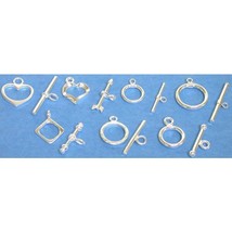 7 Twist Toggle Heart Square Plain D/C Clasps - £29.13 GBP