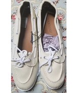 Sociology Brand ~ Womens Size 9.5 ~ Ivory  Colored ~ Lace Up Canvas ~ Fl... - $35.80 CAD