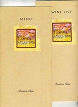 South African Airways Business Class Menu &amp; Wine List 1997 New York So. Africa  - $24.73