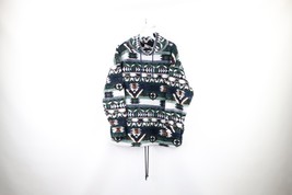 Vtg 90s Streetwear Womens Medium Southwestern Sherpa Deep Pile Fleece Sw... - $54.40