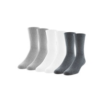 Athletic Works Mens Crew Sock, 6 Pack Shoe Size 6-12 Assorted Color - £12.85 GBP