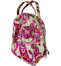 Vera Bradley Paisley Meets Plaid Travel Makeup Bag Tote Retired Print 2012 Pink - £24.08 GBP