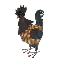 Industrial Farmhouse Brown Metal Rooster Battery Powered Accent Light - $36.75