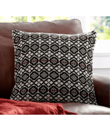Pottery Barn Lexington Fair Isle Sweater Knit Square Pillow Cover Black Red - $33.96 CAD