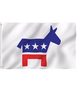 3x5 Democratic Party Flag Democrat Donkey Flags Polyester Double Stitche... - £14.21 GBP