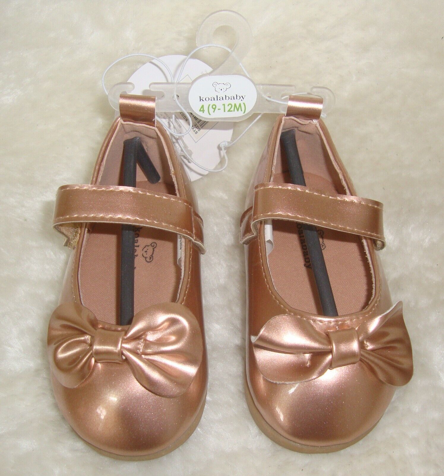 Koala Baby Rose Gold Mary Jane Dress Shoes Infant Baby Size 4 NEW - $9.80