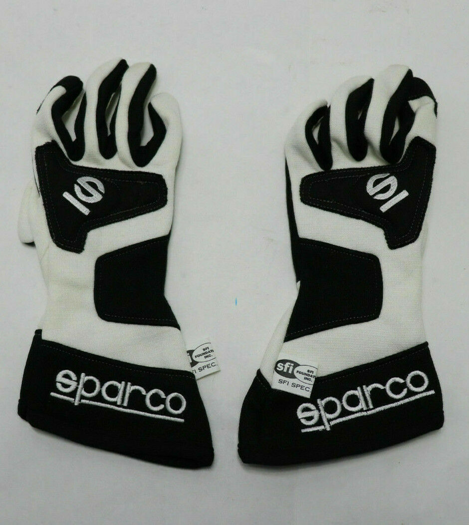 SPARCO GLOVES TIDE Race White Black SFI FIA Fire Auto Racing XS X-small ... - $69.99