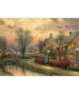 Thomas Kinkade Lamplight Lane Windermer S/N Canvas Original Ltd Edition ... - $995.00