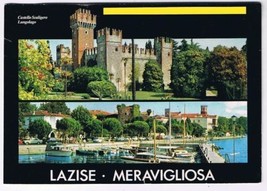 Italy Postcard Lago di Garda Lazise Meravigliosa Castello Scaligero Lungolago - £1.70 GBP