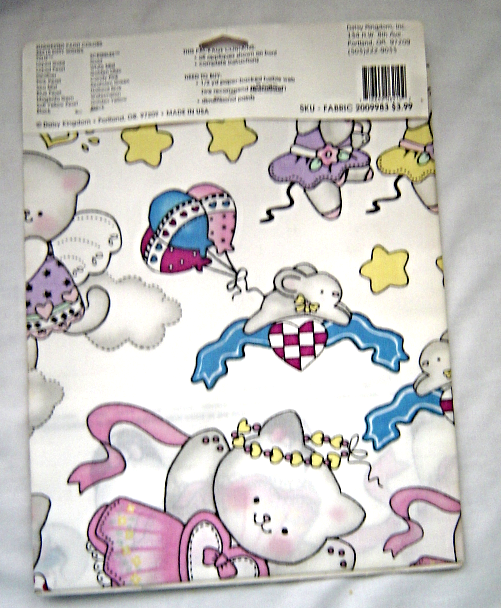 Daisy Kingdom No Sew Fabric #6210 Kitty Wishes Cotton Crafting - $8.99