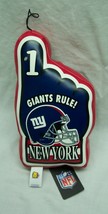 NEW YORK GIANTS NFL  &quot;#1 GIANTS RULE&quot; HAND 8&quot; Plush Stuffed Animal Toy NEW - £12.76 GBP