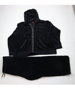Vtg 90s Y2K Mossimo Womens 3XL Studded 2 Piece Wide Leg Velour Track Sui... - $270.73 CAD